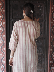 Beige Kala Cotton Kurti