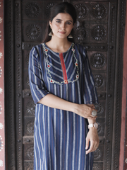 Blue Kala Cotton Kurti