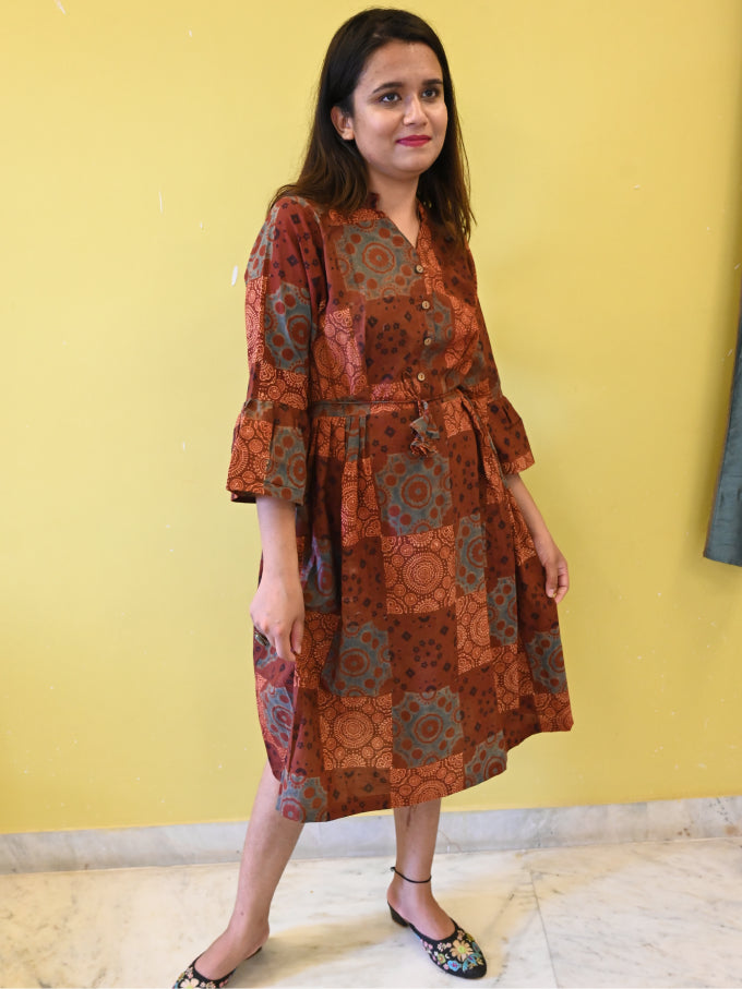 Ajrakh block-print dress