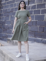 Kala Cotton Backless Dress with Pocket